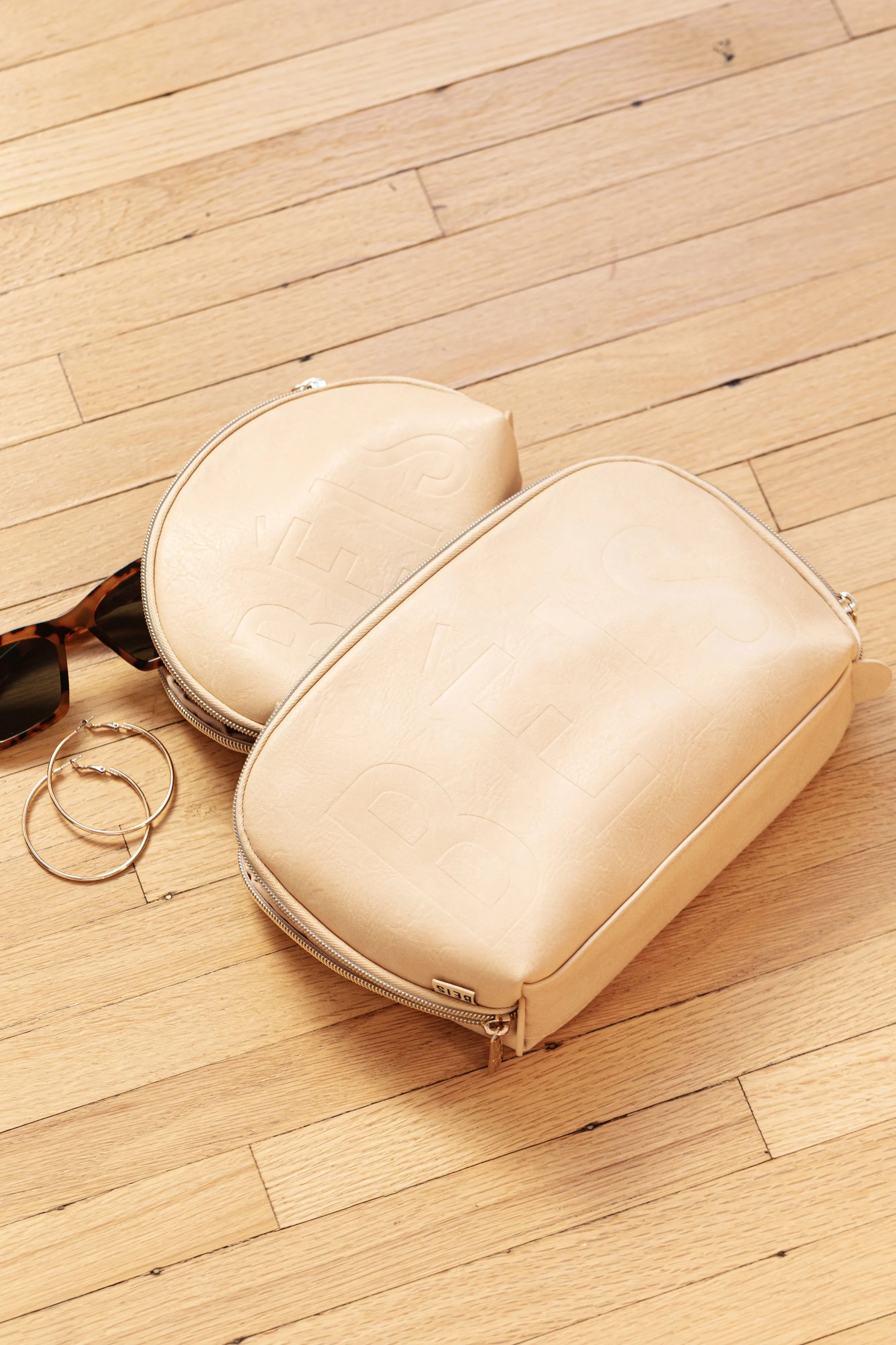 The Cosmetic Pouch Set in Beige