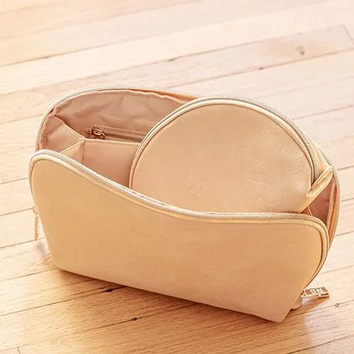 The Cosmetic Pouch Set in Beige