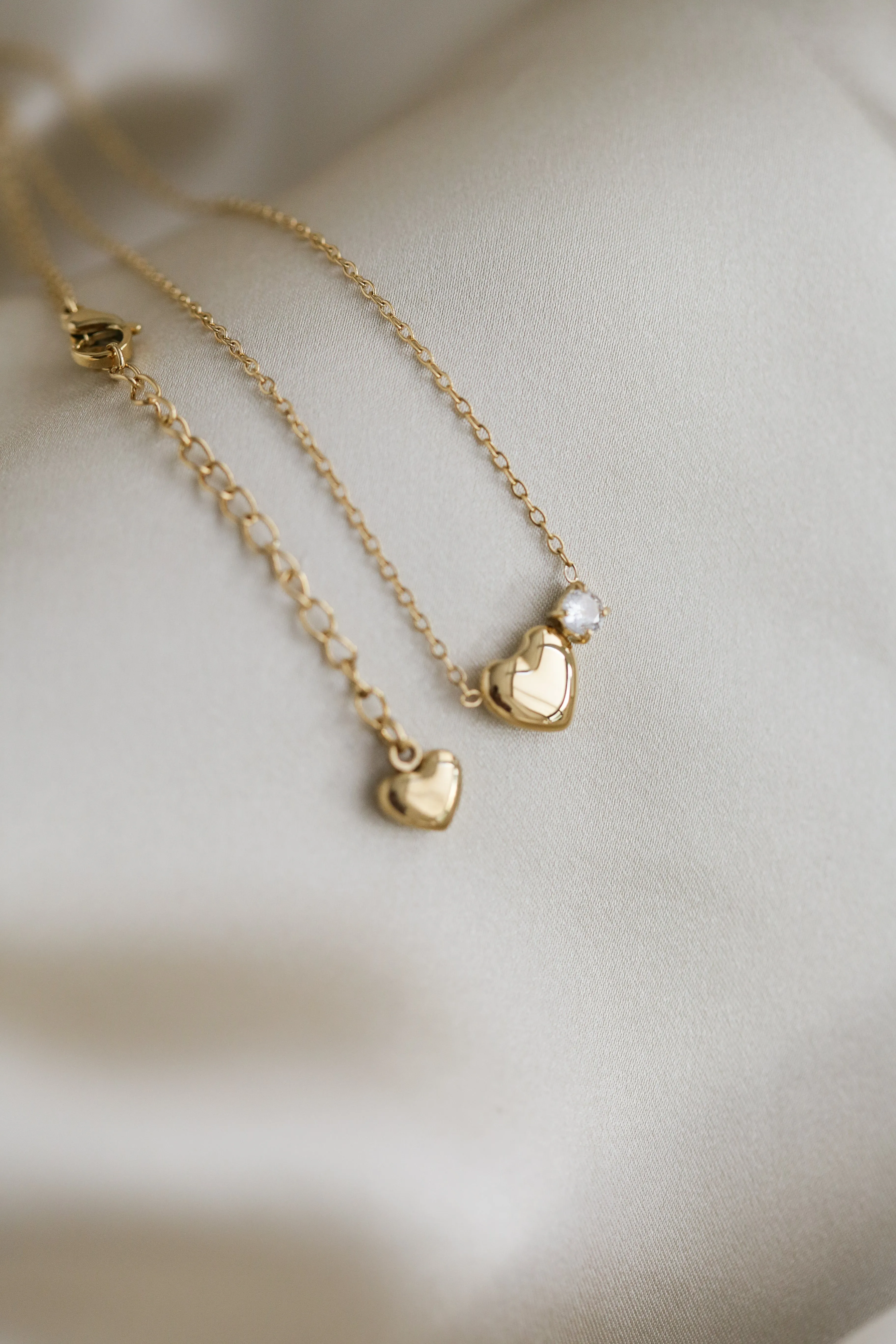 The Heart - Single Cubic Zirconia Necklace