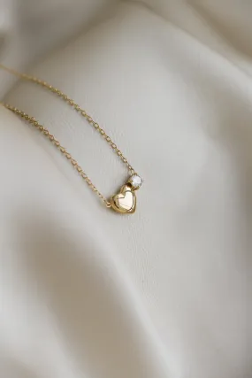 The Heart - Single Cubic Zirconia Necklace