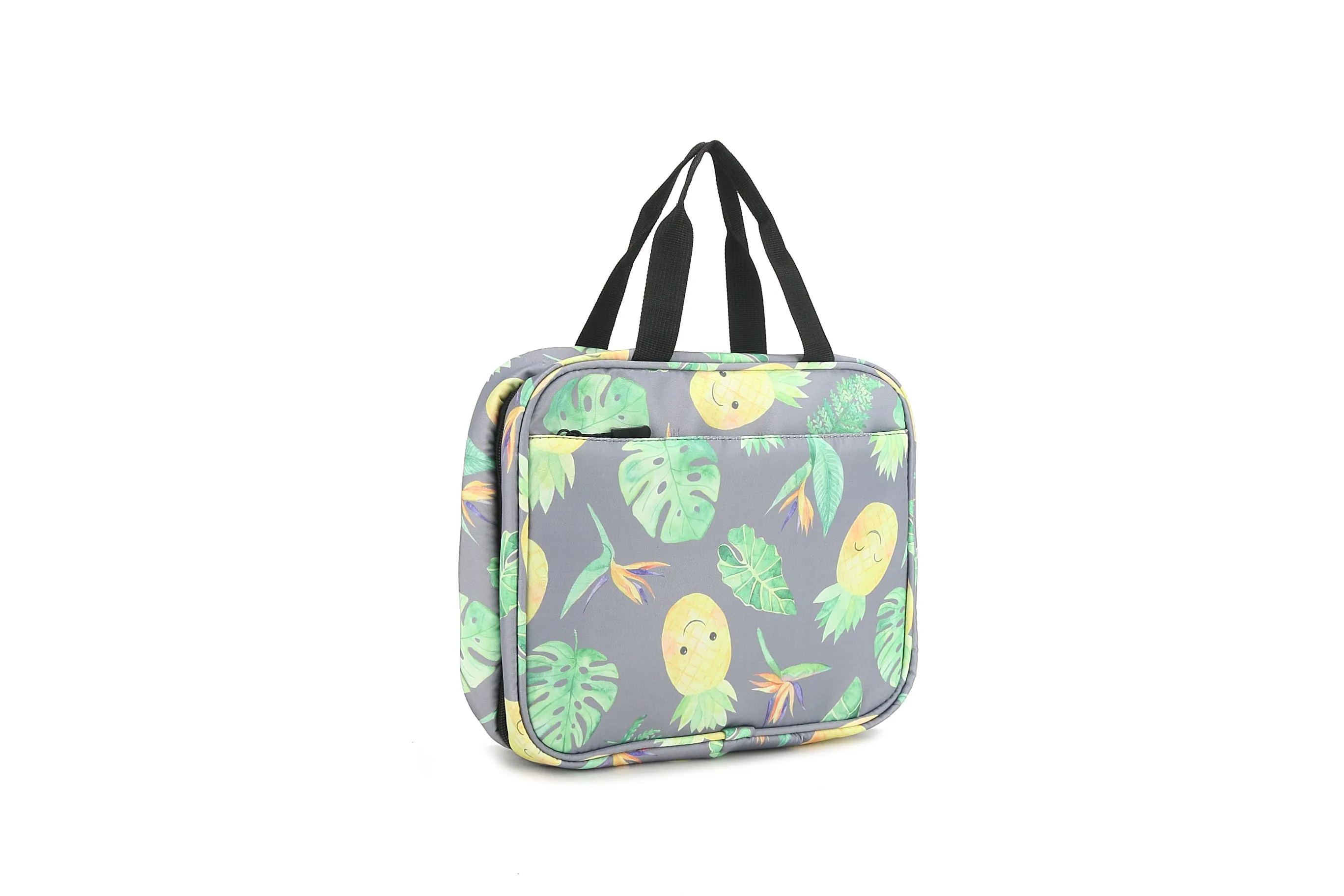 Travel Cosmetic Kit Pineapple Monstera Grey