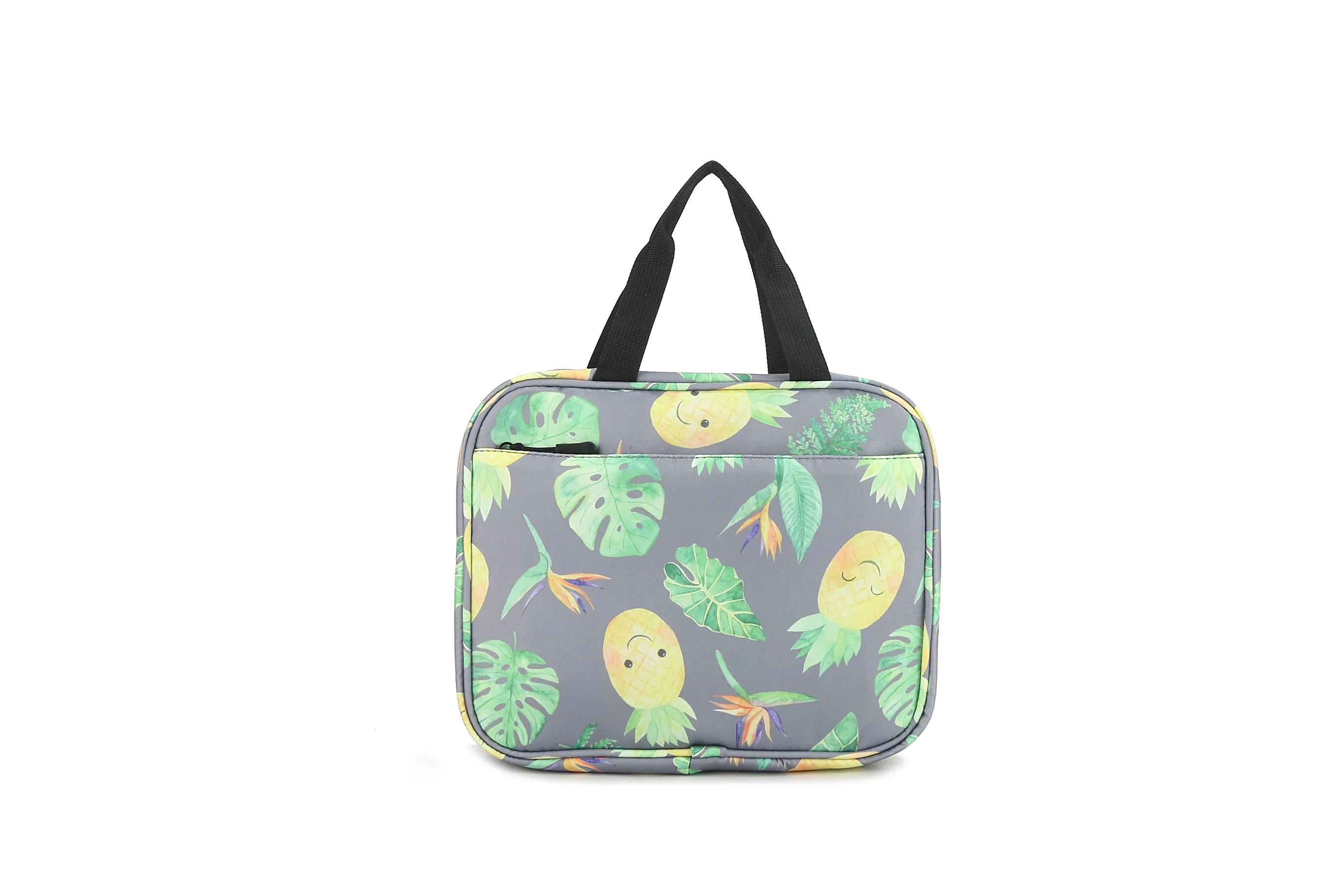 Travel Cosmetic Kit Pineapple Monstera Grey