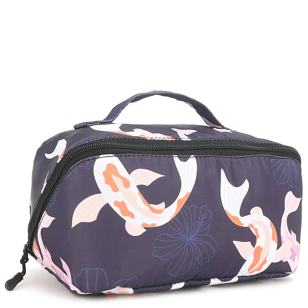 Travel Cosmetic Pouch Koi Navy