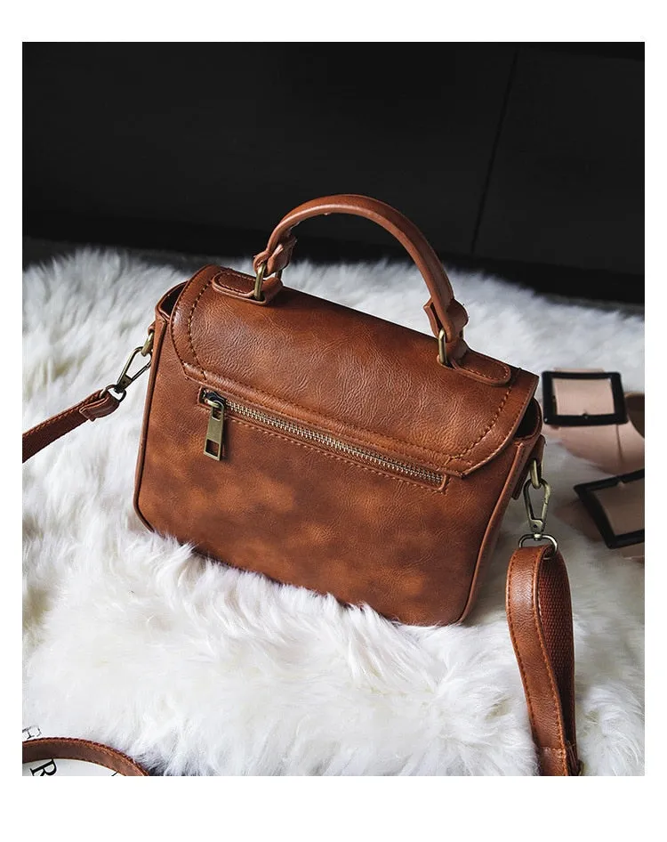 Vintage PU Leather Shoulder Bag