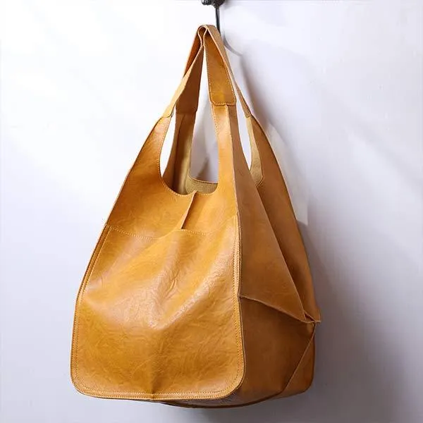 Vintage Simple Soft Leather Shoulder Bag 43580951C