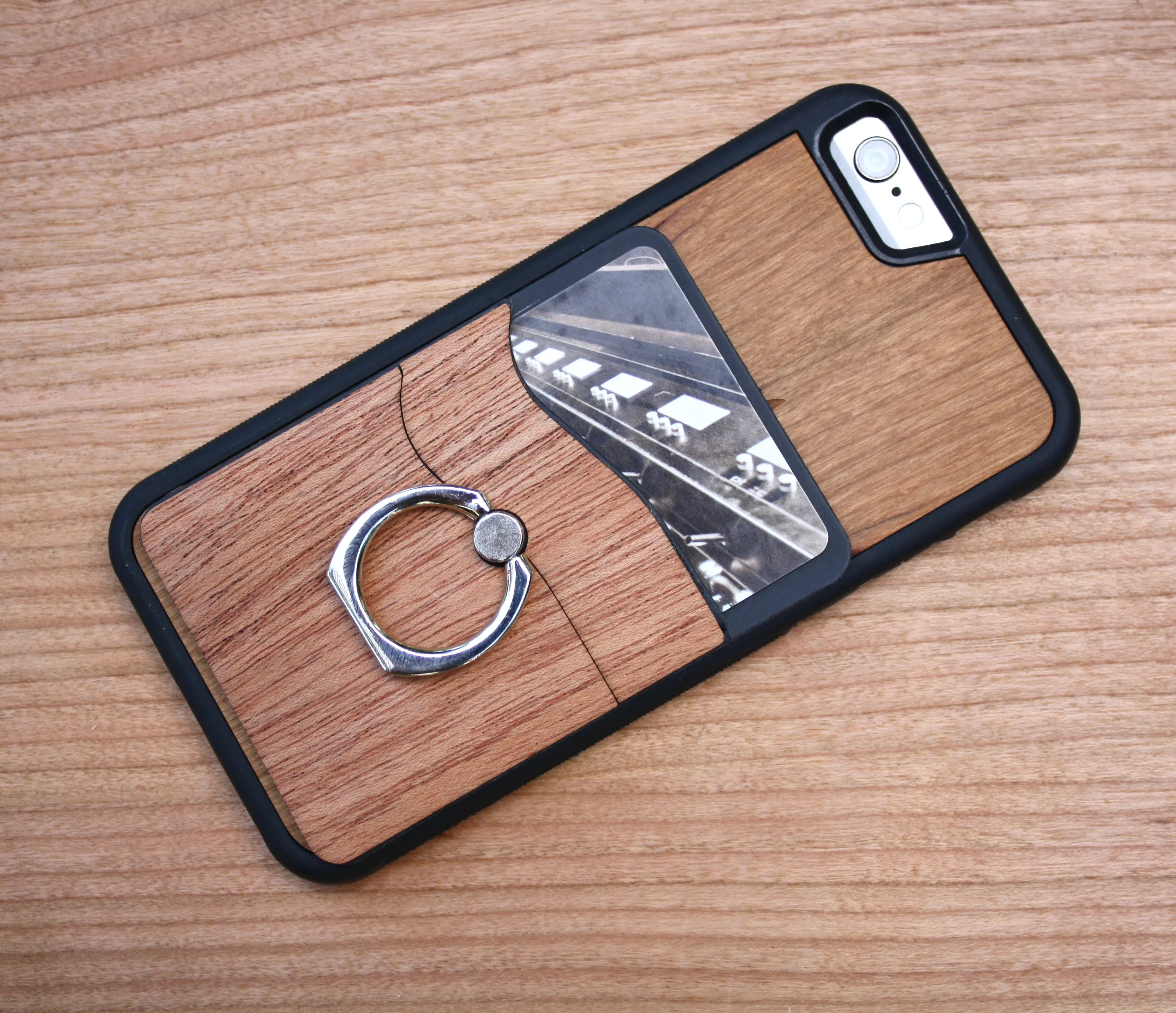 Wallet RNGR - Wooden Phone Wallet & Ring Phone Holder