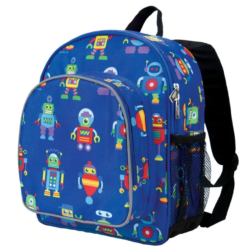 Wildkin Olive Kids Robots Pack 'n Snack Backpack Backpack